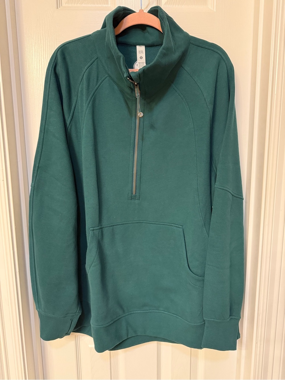 NWT Lululemon Scuba Oversized Funnel Neck Half-Zip Pullover Storm Teal